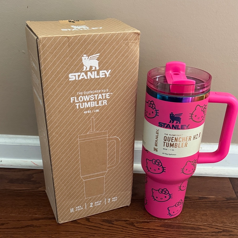 Stanley Pink Hello Kitty Flowstate Tumbler